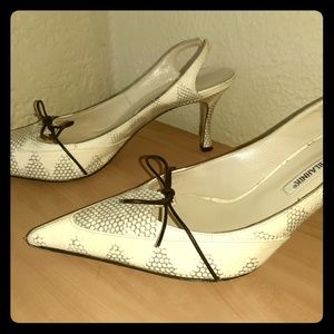Manolo Blahnik snakeskin pumps